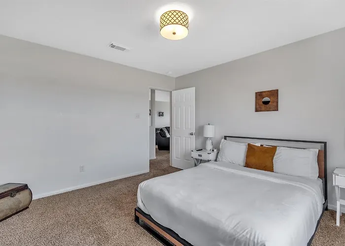 King Suite, Jacuzzi Tub, Free Wifi, 15 Mins To Hobby Airport, Disney Plus, Netflix, Hulu, Green Space