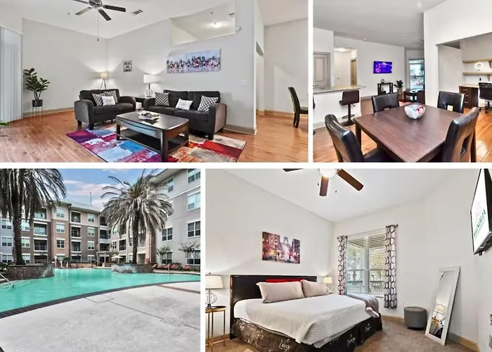 Stylish NRG Stadium Apartment: King Bed, Free Parking & Med Center Proximity
